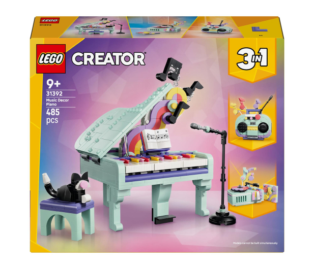 LEGO CREATOR 31392 Dekoracyjny fortepian z kotem - 1529756 - zdjęcie